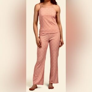 Better Together 3 Piece Pink Sleep Set Pointelle Bow Cami,Shorts,Pants Sz S NWT